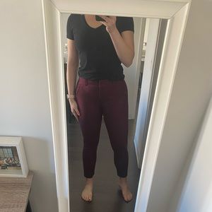 Ann Taylor Loft Maroon Dress Pants (ankle length) size 8